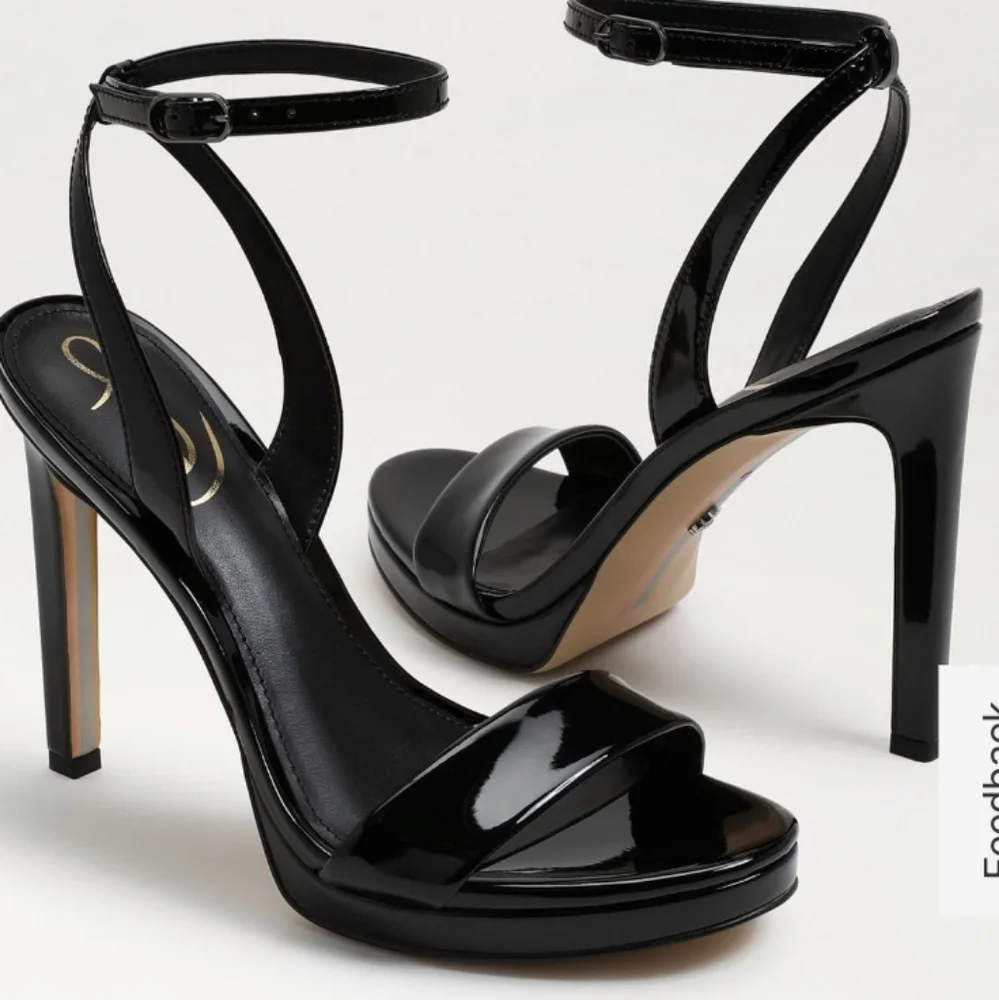 Sam Edelman Jade Strappy Heel Sandals Black -10 - Picture 7 of 11